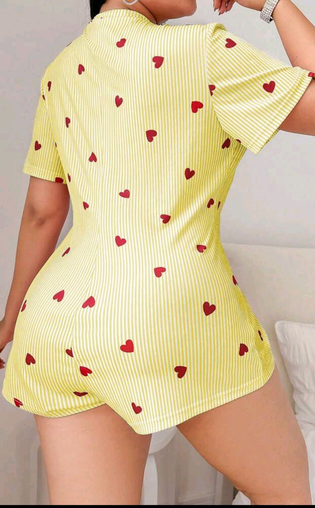 Plus Size Sexy Striped Romper