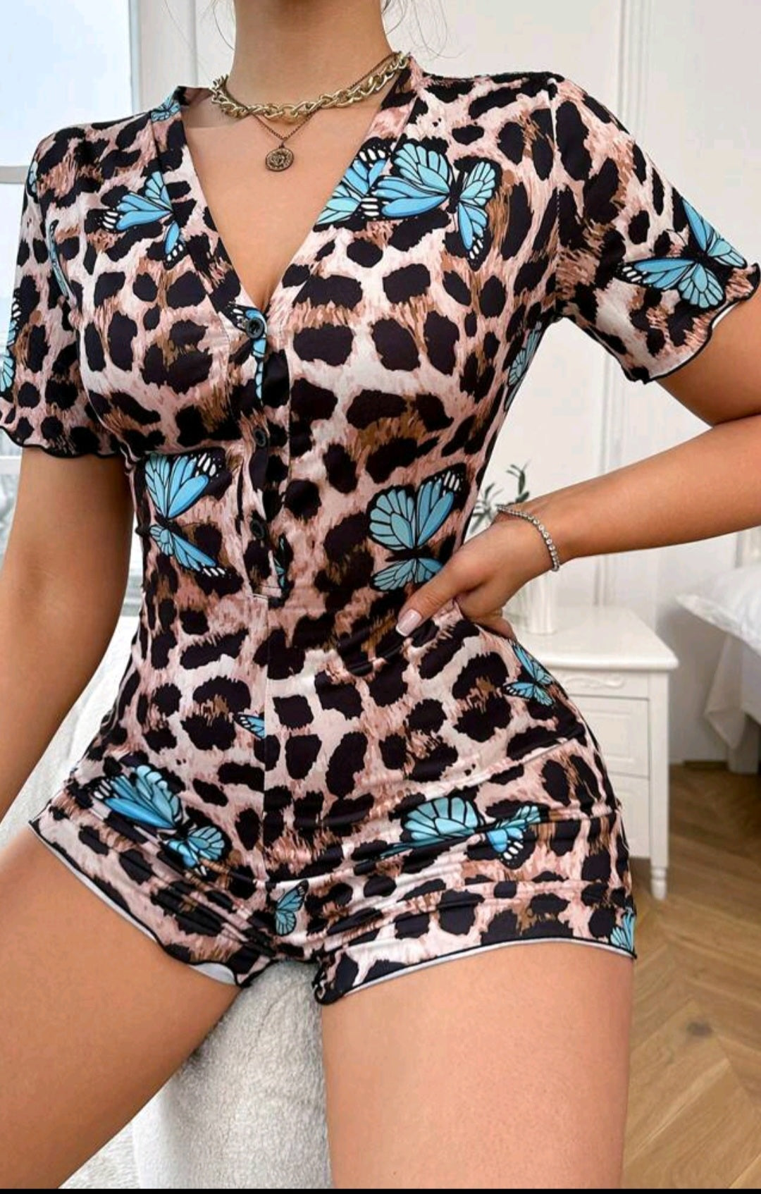 Leopard Print with Butterfly